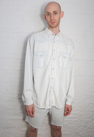 LIGHT BLUE VINTAGE DENIM SHIRT