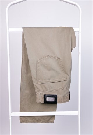 VINTAGE HUGO BOSS TROUSERS CHINOS BEIGE 33W 32L