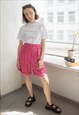 Vintage 80's Pink Linen Shorts