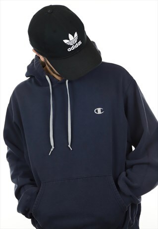 VINTAGE CHAMPION HOODIE BLUE