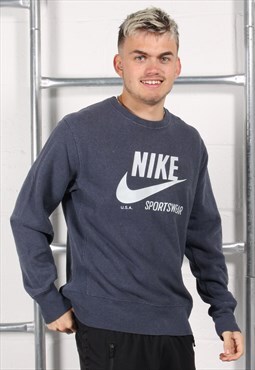 Vintage Nike Sweatshirt in Navy Pullover Jumper Medium