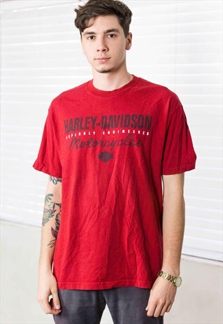 VINTAGE HARLEY-DAVIDSON T-SHIRT LOGO 90S L 8.4