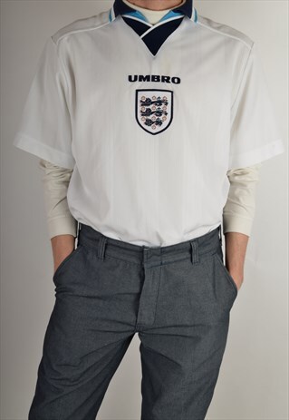 VINTAGE UMBRO ENGLAND EURO '96 FOOTBALL SHIRT SIZE XL