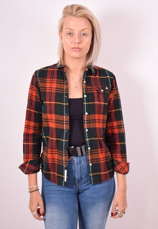 SCOTCH & SODA WOMENS VINTAGE FLANNEL SHIRT MEDIUM MULTI 90S