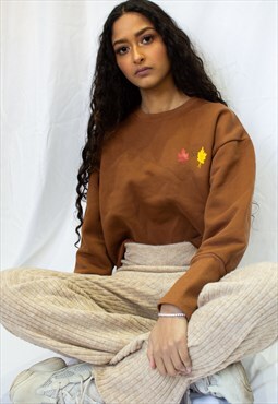 Brown cropped sweatshirt