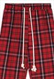 TARTAN CHECK JOGGERS GINGHAM PANTS SKATER TROUSERS IN RED