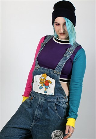 90S STYLE COLOUR BLOCK CROP SWEATER