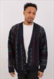 Vintage Men's Sunday Coogi Style Multicolour Cardigan