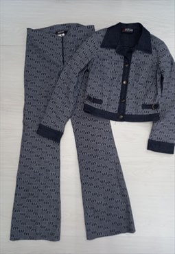 Y2K Morgan Jacket & Flares Co-ord Blue