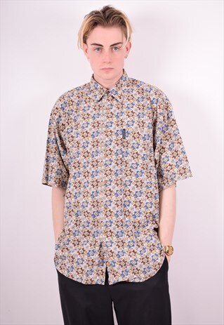 FILA MENS VINTAGE SHIRT LARGE MULTI 90'S