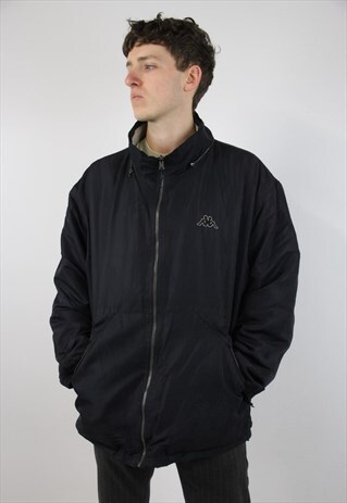 VINTAGE KAPPA REVERSIBLE FLEECE ZIP-UP JACKET