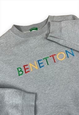United Colors of Benetton vintage 90s embroidered sweatshirt