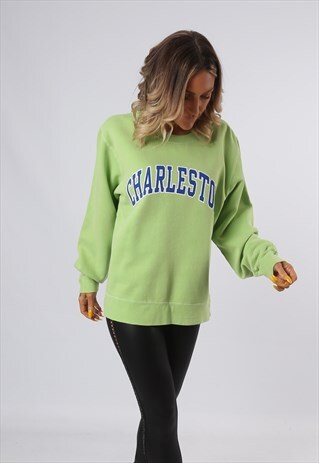 SWEATSHIRT JUMPER OVERSIZED CHARLESTON LOGO UK 16 (O4S)