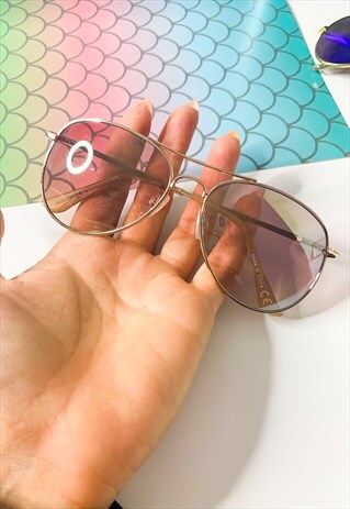 PALE LILAC AVIATOR SUNGLASSES