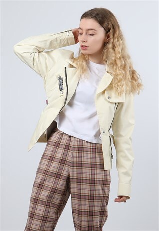 VINTAGE BELSTAFF XS CREAM JACKET