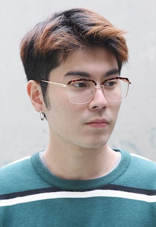 TORTOISE EYEBROW SQUARE GLASSES