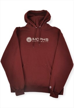 Vintage MCPHS University Hoodie Sweatshirt Maroon Large
