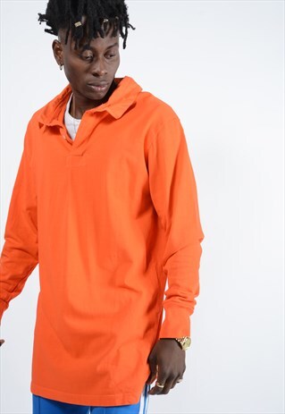 VINTAGE ORANGE LONG FIT RUGBY TOP.