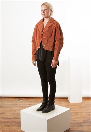 BROWN SUEDE WESTERN JACKET / LEATHER SHORT JACKET