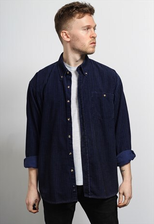 VINTAGE CORDUROY SHIRT BLUE