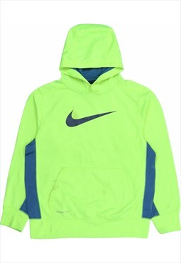 Nike 90's Swoosh Pullover Hoodie Large Yellow