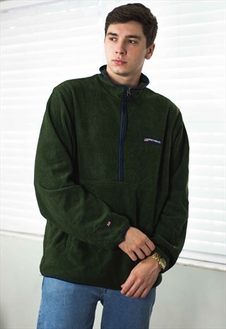 VINTAGE POLO RALPH LAUREN 1/4 ZIP SWEATSHIRT JUMPER XL 20