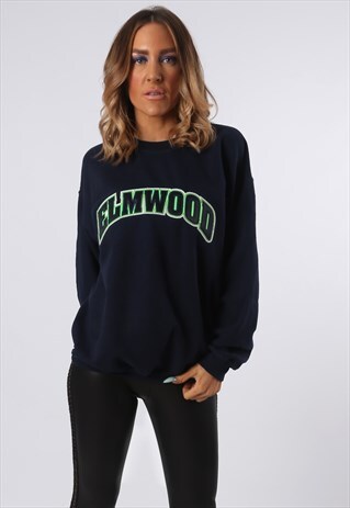 SWEATSHIRT JUMPER ELMWOOD OVERSIZED LOGO UK 14 (PBI)