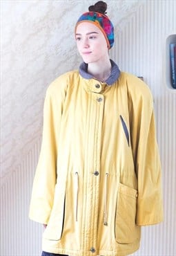 Yellow padded oversized vintage jacket