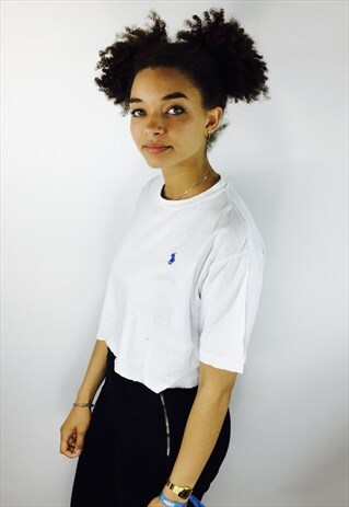 RALPH LAUREN CROP TOP T SHIRT