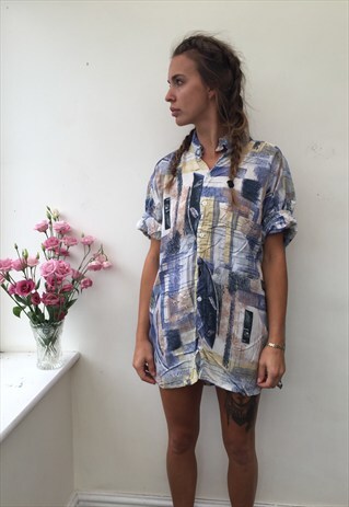 CRAZY PATTERN OVERSIZED RETRO VINTAGE UNISEX FESTIVAL SHIRT