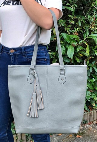 GREY SHOULDER BAG