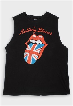 The Rolling Stones graphic printed sleeveless black vest