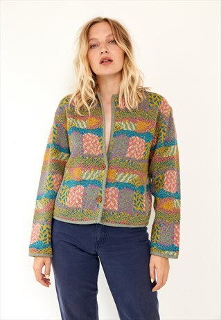 VINTAGE RARE KNITTED WOOL CARDIGAN
