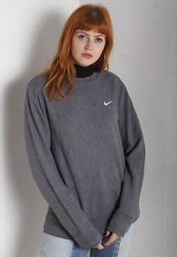 Vintage Nike Embroidered Small Logo Sweatshirt Grey