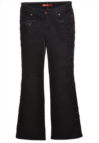 Vintage Embellished Flared Jeans - W28