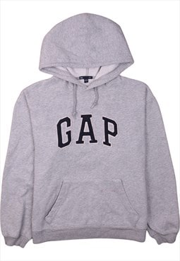 Vintage 90's Gap Hoodie Heavyweight Spellout Grey Small