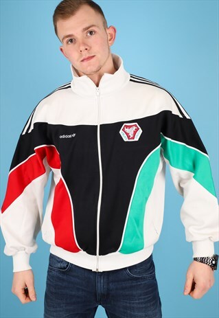 VINTAGE ADIDAS ORIGINALS TRACK JACKET IN MULTICOLOUR NJ515