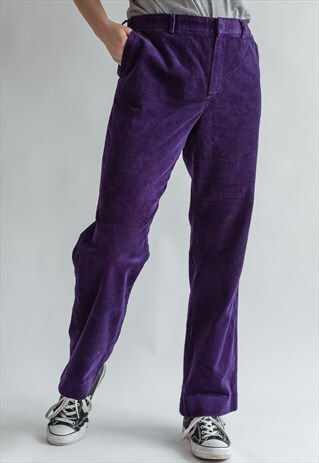 VINTAGE 80S VELVET TAILORED TROUSERS