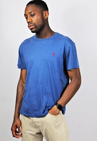 RETRO / 90'S / RALPH LAUREN / BLUE T-SHIRT