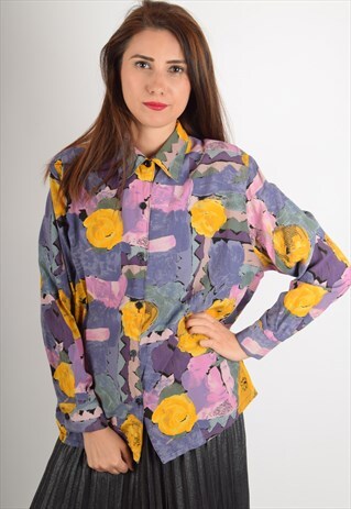 VINTAGE FESTIVAL SHIRT FLORAL PRINT 90'S (2130)