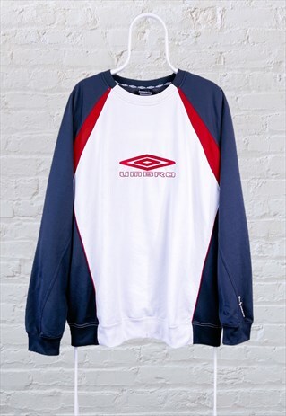 VINTAGE UMBRO SWEATSHIRT SPELL OUT EMBROIDERED LOGO XXL