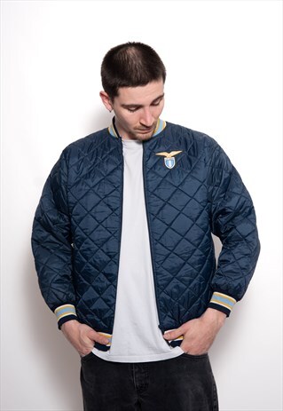 Vintage Puma 90s Lazio Rome Quilted Jacket