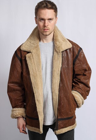 VINTAGE SUEDE SHERPA JACKET