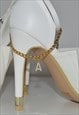 CRYSTAL INITIAL GOLD CHAIN ANKLET