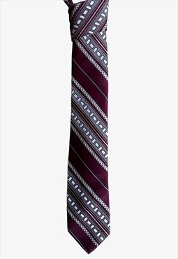 Vintage Christian Dior Cravates Abstract Striped Tie