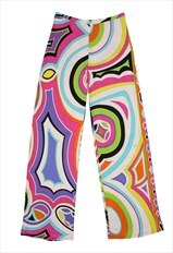 Vintage y2k Emilio Pucci multicolor print stretch trousers