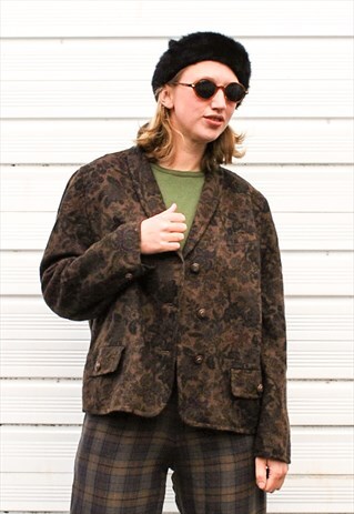 VINTAGE FLORAL WOOL BLAZER