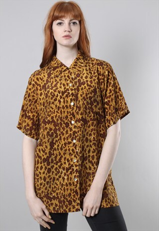 VINTAGE 90S SILK PATTERNED SHIRT