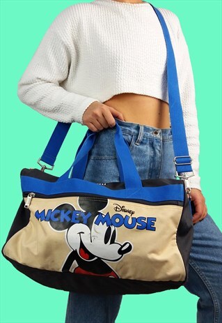 4YOU VINTAGE 90'S DISNEY MICKEY MOUSE CARTOON DUFFEL BAG