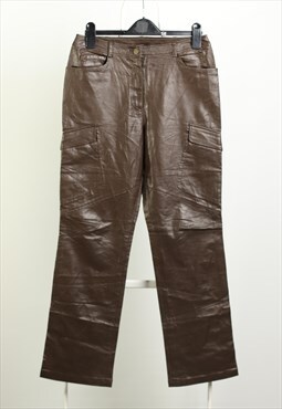 Vintage Lanvin Leather Classic Trousers Brown